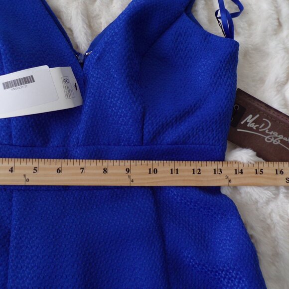 NWT Macduggal blue cocktail mini dress 4 - Picture 6 of 12